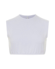 Gemsli SH368 White Modal Sleeveless Crop Shell Adjustable Neck Myselflingerie.com
