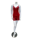 4319 Red Lace Modal Cami & Shorts Set