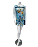 Oh! Zuza 4340 Blue Floral Mix Shorts Modal Pajamas Set Myselflingerie.com