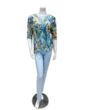 Oh! Zuza M4337 Blue Floral Mix Modal Pajamas Set Myselflingerie.com