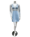 4308 Light Blue Shimmer Lace Modal Chemise