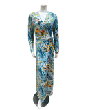 4336 Blue Floral Mix Modal Morning Robe