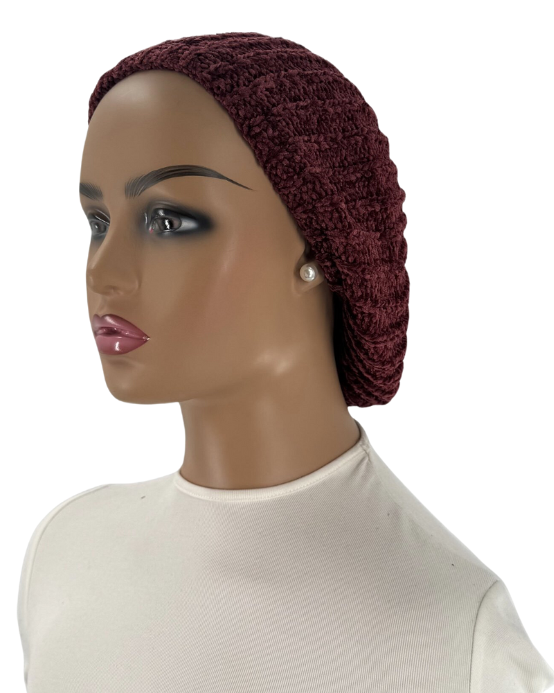 Lucy & Olivia LO7003 Burgundy Velvet Lined Chenille Myselflingerie.com