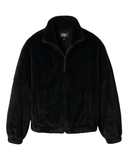 1161090 Black Tash Faux Fur Jacket