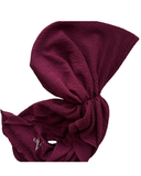 Valeri Merlot Crinkle Pre-Tied Bandanna with Full Grip