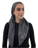 Valeri Grey Terry Pre-Tied Bandanna with Full Grip Myselflingerie.com