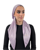 Lavender Shimmer Pre-Tied Bandanna with Full Grip