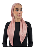 Pink Shimmer Pre-Tied Bandanna with Full Grip