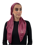 Cranberry Shimmer Pre-Tied Bandanna with Full Grip