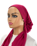 TT2394-25 Pink Cherry Micro Ribbed Timeless Fit Pre-Tied Bandanna