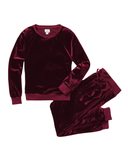 VWBL Bordeaux Royal Garnet Velour Lounge Pajamas Set