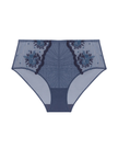 Simone Perele 1E2770 Cinder Blue Intrigue Sheer Retro Brief Myselflingerie.com