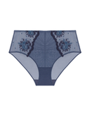 1E2770 Cinder Blue Intrigue Sheer Retro Brief