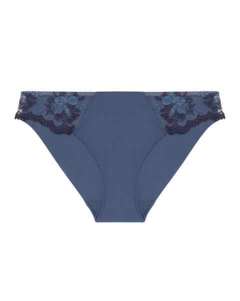 Simone Perele 1E2720 Cinder Blue Intrigue Sheer Bikini Myselflingerie.com