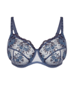 Simone Perele 1E2320 Cinder Blue Intrigue Sheer Full Coverage Underwire Bra Myselflingerie.com