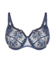 Simone Perele 1E2320 Cinder Blue Intrigue Sheer Full Coverage Underwire Bra Myselflingerie.com