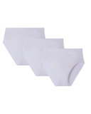 MU-1012 White Ribbed Cotton Briefs 3 Pk