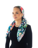 Tie Ur Knot Vivid Flora Adjustable Pre-Tied Bandanna with Full Grip Myselflingerie.com