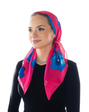 Tie Ur Knot Pink Blossom Adjustable Pre-Tied Bandanna with Full Grip