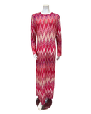 54305276BM Cherry Chevron Print Pull On Modal Nightgown