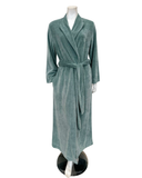 Verdiani 4237 Salvia Green Cotton Velvet Morning Wrap Robe Myselflingerie.com