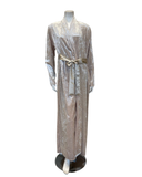 Pen-ky 29931D3 Cream Crushed Velvet Morning Robe Wrap Myselflingerie.com