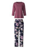 Calida 15234 + 29375 Orchid Rose Favourites Glow 100% Cotton Pajamas Set Myselflingerie.com