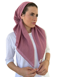 Scarf Bar Raspberry Scalloped Classic Pre-Tied Bandanna with Velvet Grip Myselflingerie.com