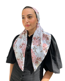 Scarf Bar Peonies Floral Classic Pre-Tied Bandanna with Velvet Grip Myselflingerie.com