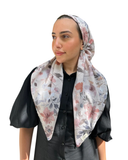 Neutral Flower Classic Pre-Tied Bandanna with Velvet Grip