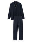 Calida 43629 Navy Button Down Night Lovers 100% Cotton Pajamas Myselflingerie.com