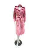 VelvetVibe Pink Furry Morning Robe & Eye Mask