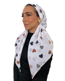 Scarf Bar Fall Hearts Classic Pre-Tied Bandanna with Velvet Grip Myselflingerie.com