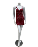 NEVER9501 Sindoor Red Naughtie Chemise & G String Set