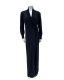 Verdiani 8216 Black Bamboo Cotton Morning Wrap Robe Myselflingerie.com