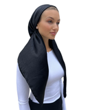 Scarf Bar Black Velour Classic Pre-Tied Bandanna with Velvet Grip Myselflingerie.com