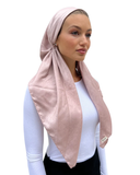 Scarf Bar Blush Velour Classic Pre-Tied Bandanna with Velvet Grip Myselflingerie.com