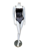 Montelle 9563 Black/Bloom Dolce Vita Bandeau Bodysuit Myselflingerie.com