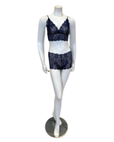 Oh! Zuza M4350 Navy Lace Sheer Bralette & Panty Set Myselflingerie.com