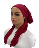 Ahead Cherry Braid Stitched Timeless Fit Pre-Tied Bandanna