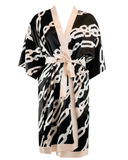 Gottex 25BJ727 Black Bejeweled Flutter Sleeve Kimono Swim Cover Up Myselflingerie.com