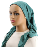 P2530-25 Sea Green Speckled Applique Classic Fit Pre-Tied Bandanna