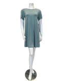 Oh! Zuza 4430 Sage Sheer Lace Short Sleeve Modal Nightshirt Myselflingerie.com