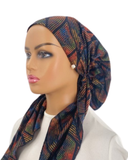 Ahead Black/Multi Diamond Stencil Classic Fit Pre-Tied Bandanna