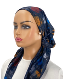 Ahead Black/Multi Bronx Israeli Style Long Tails Pre-Tied Bandanna