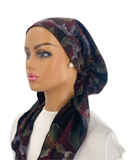 Ahead Burgundy Ruffled Fan Classic Fit Pre-Tied Bandanna