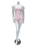 Oh! Zuza 4421 Light Rose Lace Modal Cami & Shorts Set Myselflingerie.com