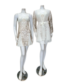 Rya Collection Ivory Vija Chemise & Wrap Set