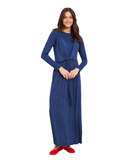 ORD Blue Wrap Style Nursing Nightgown Lounger