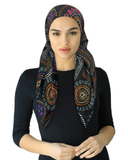 Cherie Black Multi Adjustable Pre-Tied Open Back Bandanna